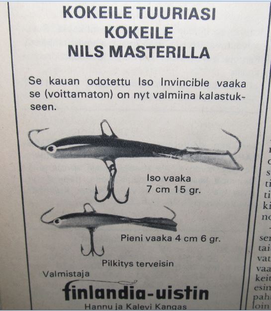 Nils master 7 cm...... metsästys ja kalastus lehti maaliskuu 1974.....JPG