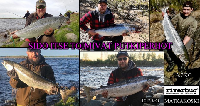 Tee-Se-Itse Putkiperhot ja RiverBug saalisklubin 2019 tyytyväisiä kalamiehiä